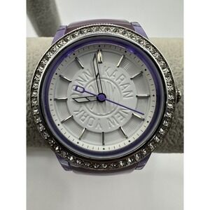 DKNY NY-4868 Clear Plastic Band Lavender Womens Watch New Battery 39MM 7.5" X